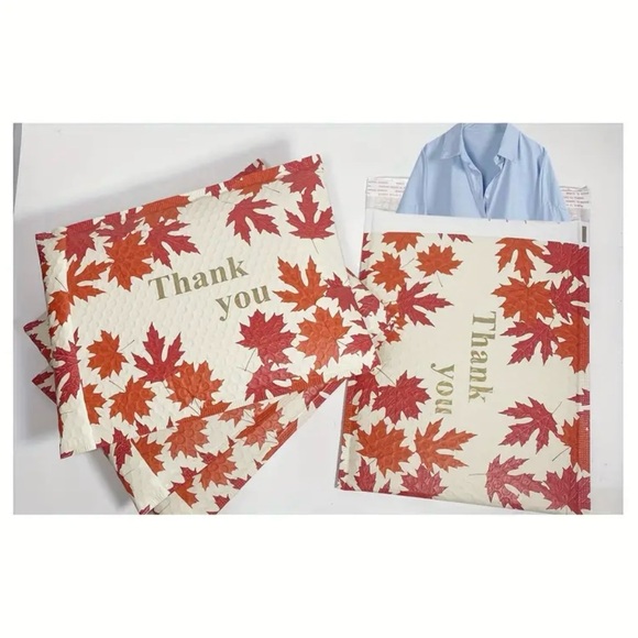 10 BUBBLE MAILERS&10 STICKERS FALL LEAVES Appx 10”x13” SELF-ADHESIVE 🍁FALL🍁 - Picture 3 of 9